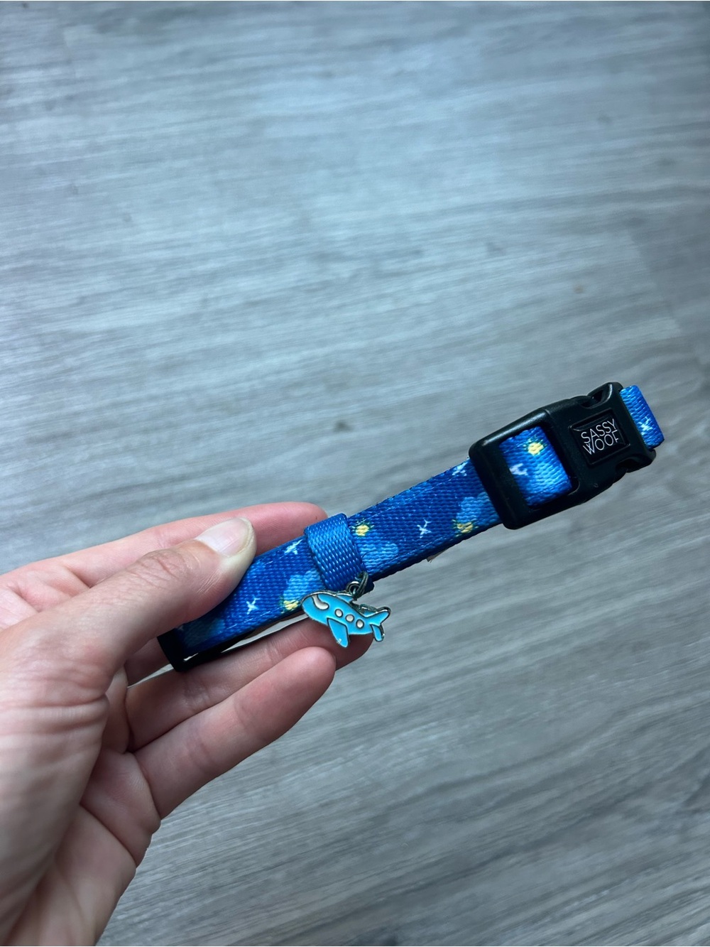 Sassy Woof Airplane Travel Dog Collar